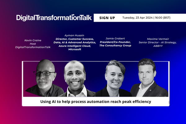 DigitalTransformationTalk: Using AI to help process automation reach peak efficiency