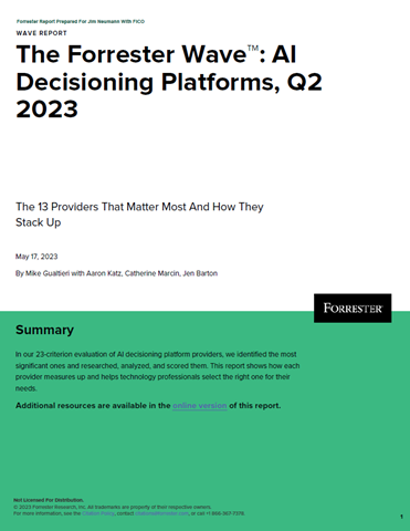 2023 Forrester Wave Report: AI Decisioning Platforms