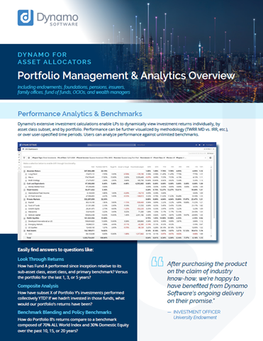 Inside View for Limited Partners: Gain an Inside View into an All-in-One Solution for Portfolio Management & Analytics