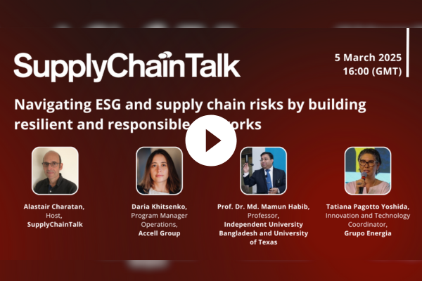 SupplyChainTalk: Navigating ESG and supply chain risks by building resilient and responsible networks